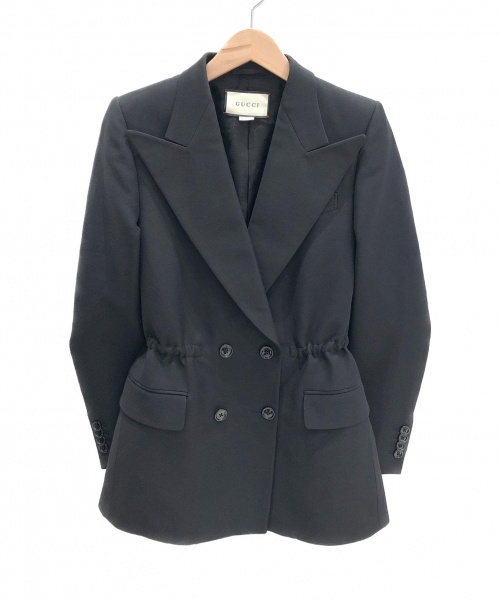 GUCCI（グッチ）GUCCI (グッチ) ダブルジャケット ブラック サイズ:40の古着・服飾アイテム