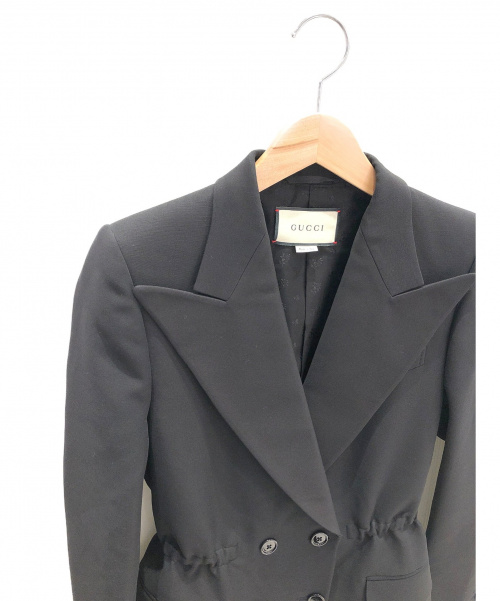 GUCCI（グッチ）GUCCI (グッチ) ダブルジャケット ブラック サイズ:40の古着・服飾アイテム