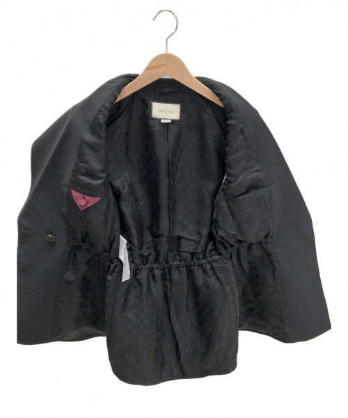 GUCCI（グッチ）GUCCI (グッチ) ダブルジャケット ブラック サイズ:40の古着・服飾アイテム
