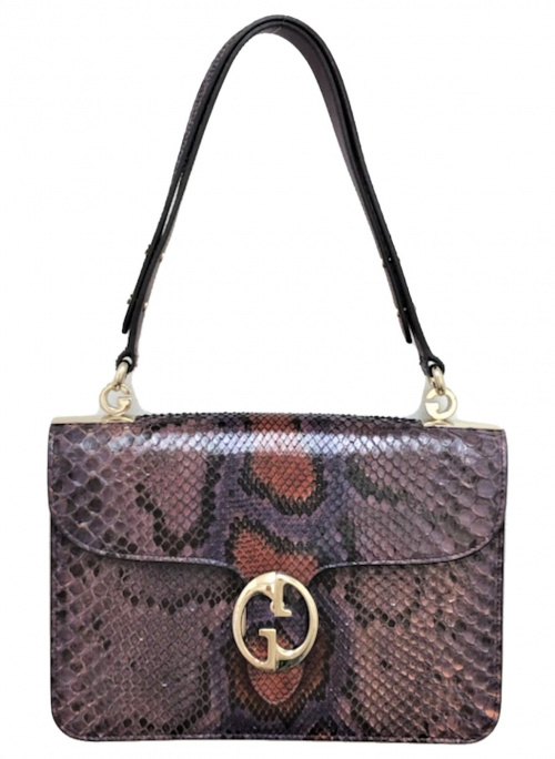 GUCCI（グッチ）GUCCI (グッチ) ダブルG セミショルダーバッグ パープル サイズ:-の古着・服飾アイテム