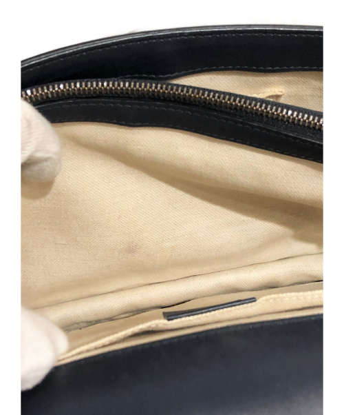 GUCCI（グッチ）GUCCI (グッチ) キャットロックレザーハンドバッグ ネイビー サイズ:- 421998 001998の古着・服飾アイテム