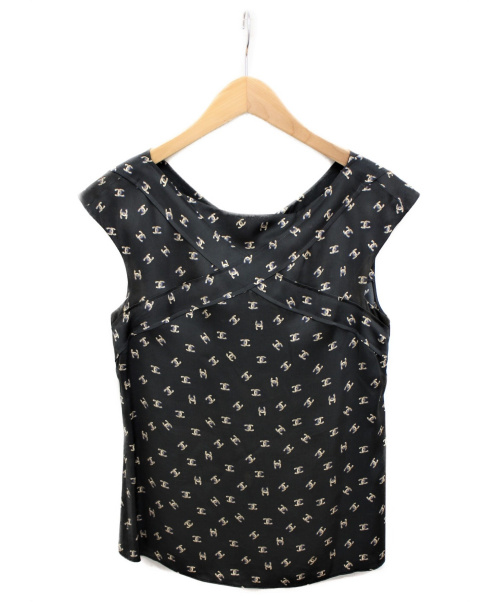 CHANEL（シャネル）CHANEL (シャネル) シルクブラウス ブラック サイズ:36の古着・服飾アイテム