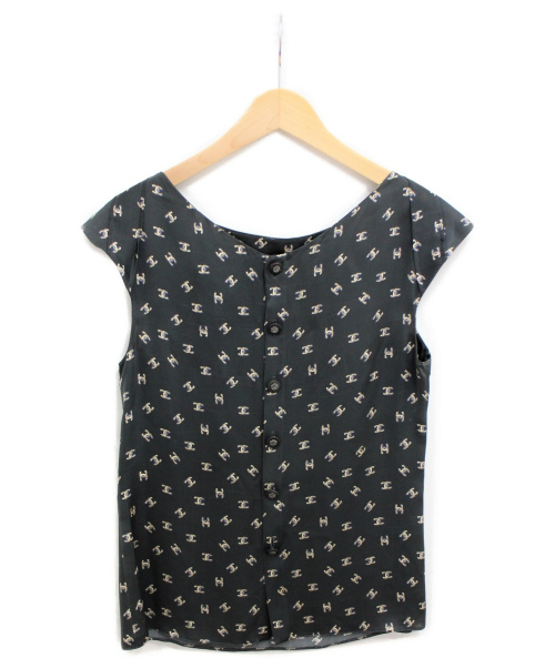 CHANEL（シャネル）CHANEL (シャネル) シルクブラウス ブラック サイズ:36の古着・服飾アイテム