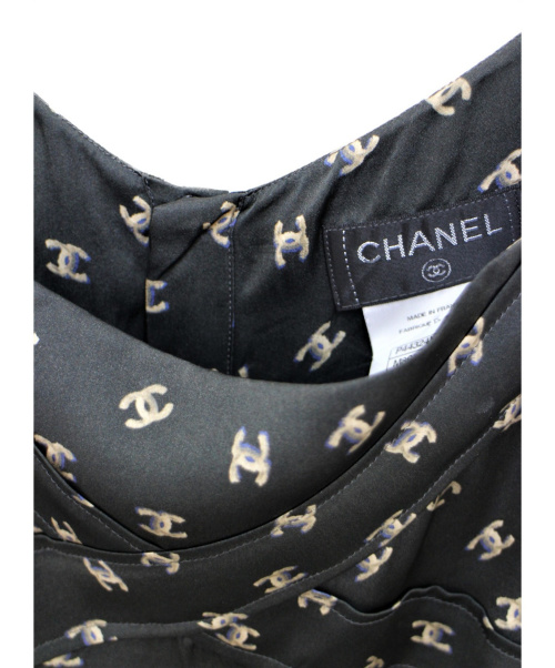 CHANEL（シャネル）CHANEL (シャネル) シルクブラウス ブラック サイズ:36の古着・服飾アイテム