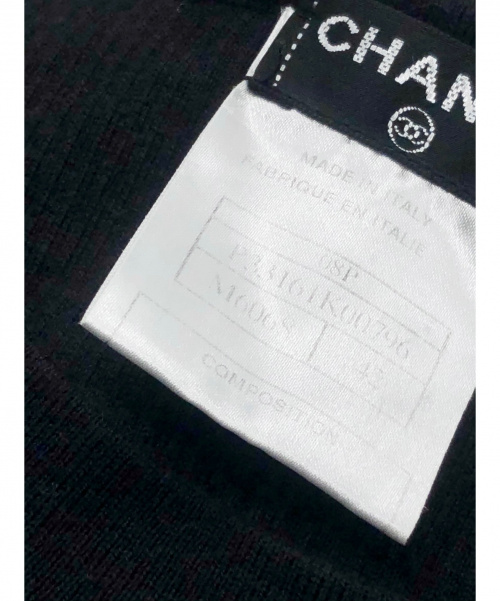 CHANEL（シャネル）CHANEL (シャネル) ライン切替ニット ダークネイビー サイズ:42の古着・服飾アイテム