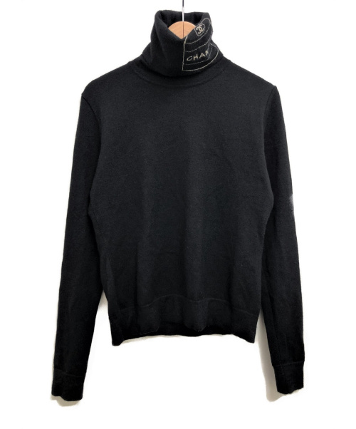 CHANEL（シャネル）CHANEL (シャネル) カシミヤハイネックニット ブラック サイズ:40の古着・服飾アイテム