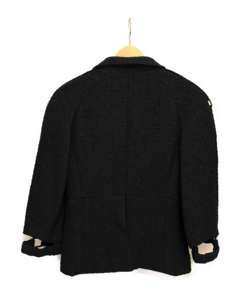 CHANEL（シャネル）CHANEL (シャネル) ツイードセットアップスーツ ブラック サイズ:34の古着・服飾アイテム