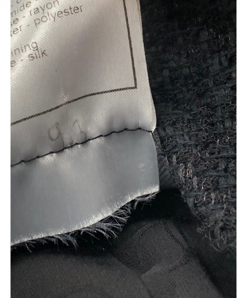 CHANEL（シャネル）CHANEL (シャネル) ツイードセットアップスーツ ブラック サイズ:34の古着・服飾アイテム