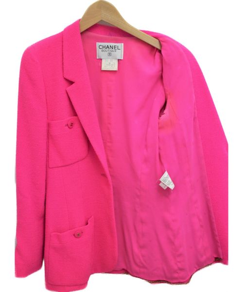 CHANEL（シャネル）CHANEL (シャネル) ヴィンテージジャケット ショッキングピンク サイズ:38の古着・服飾アイテム