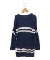 CHANEL (シャネル) ニットポロシャツワンピース ネイビー×ホワイト サイズ:L：69800円