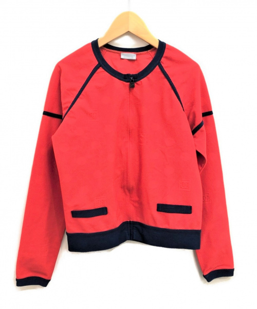 CHANEL（シャネル）CHANEL (シャネル) ジップアップブルゾン レッド×ネイビー サイズ:38の古着・服飾アイテム