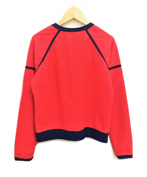 CHANEL（シャネル）CHANEL (シャネル) ジップアップブルゾン レッド×ネイビー サイズ:38の古着・服飾アイテム