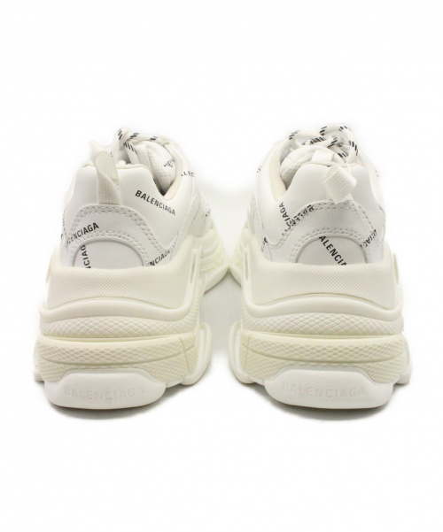 BALENCIAGA（バレンシアガ）BALENCIAGA (バレンシアガ) 総柄 TRIPLE S  ホワイト サイズ:24cmの古着・服飾アイテム
