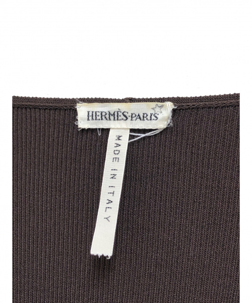 HERMES（エルメス）HERMES (エルメス) マルジェラ期 トッパーカーディガン ブラウン サイズ:SMの古着・服飾アイテム