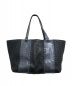 BOTTEGA VENETA (ボッテガ ヴェネタ) イントレチャートアイヤーズトートバッグ ネイビー サイズ:- パイソン×ラムレザー B02457150J：89800円
