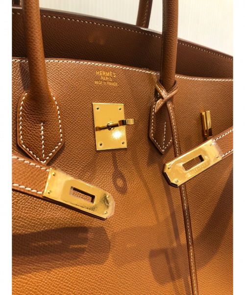 HERMES（エルメス）HERMES (エルメス) バーキン35 ゴールド サイズ:35 ゴールド金具 ヴォ―・エプソン □G刻印の古着・服飾アイテム