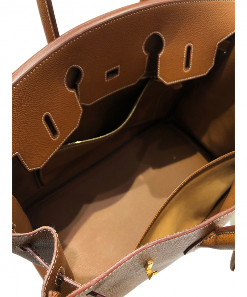 HERMES（エルメス）HERMES (エルメス) バーキン35 ゴールド サイズ:35 ゴールド金具 ヴォ―・エプソン □G刻印の古着・服飾アイテム