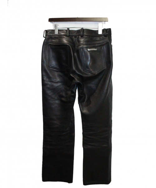 CHROME HEARTS（クロムハーツ）CHROME HEARTS (クロムハーツ) レザーパンツ ブラック サイズ:Ｗ33の古着・服飾アイテム