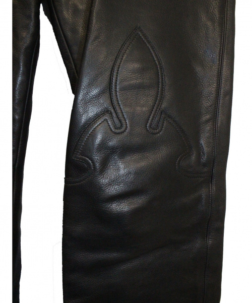 CHROME HEARTS（クロムハーツ）CHROME HEARTS (クロムハーツ) レザーパンツ ブラック サイズ:Ｗ33の古着・服飾アイテム