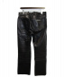 CHROME HEARTS (クロムハーツ) レザーパンツ ブラック サイズ:Ｗ33：168000円