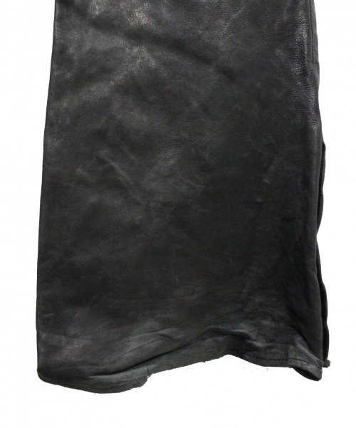 CHROME HEARTS（クロムハーツ）CHROME HEARTS (クロムハーツ) レザーフレアパンツ ブラック サイズ:W34の古着・服飾アイテム