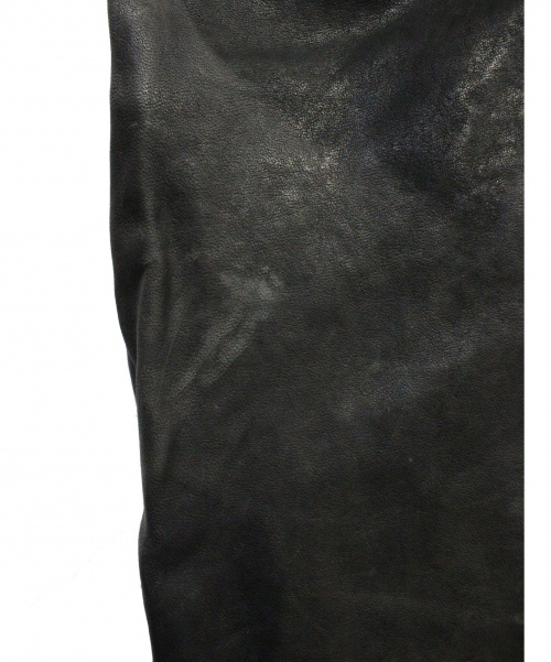 CHROME HEARTS（クロムハーツ）CHROME HEARTS (クロムハーツ) レザーフレアパンツ ブラック サイズ:W34の古着・服飾アイテム