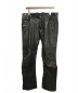 CHROME HEARTS（クロムハーツ）の古着「レザーフレアパンツ」｜ブラック