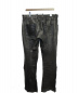 CHROME HEARTS (クロムハーツ) レザーフレアパンツ ブラック サイズ:W34：198000円