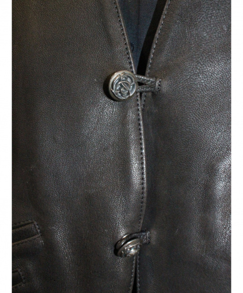 CHROME HEARTS（クロムハーツ）CHROME HEARTS (クロムハーツ) レザーベスト ブラック サイズ:Ｍの古着・服飾アイテム