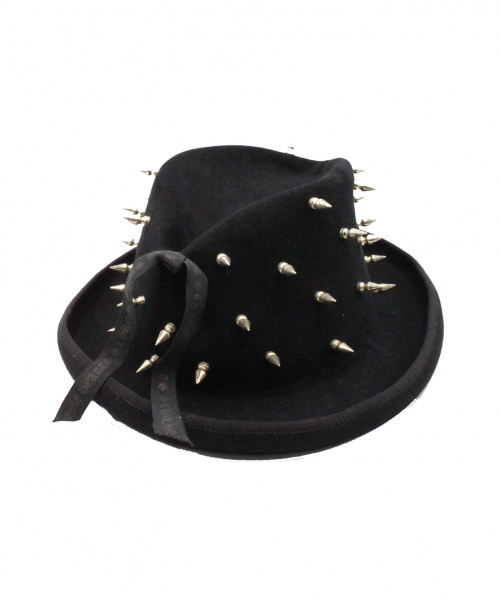 CHROME HEARTS（クロムハーツ）CHROME HEARTS (クロムハーツ) スタッズハット ブラック サイズ:M ウールの古着・服飾アイテム