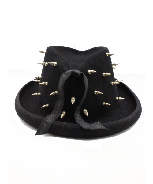 CHROME HEARTS（クロムハーツ）CHROME HEARTS (クロムハーツ) スタッズハット ブラック サイズ:M ウールの古着・服飾アイテム