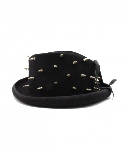 CHROME HEARTS（クロムハーツ）CHROME HEARTS (クロムハーツ) スタッズハット ブラック サイズ:M ウールの古着・服飾アイテム