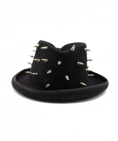 CHROME HEARTS（クロムハーツ）CHROME HEARTS (クロムハーツ) スタッズハット ブラック サイズ:M ウールの古着・服飾アイテム