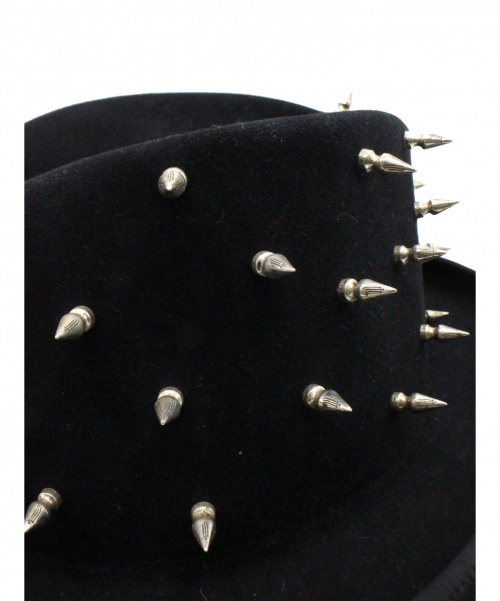 CHROME HEARTS（クロムハーツ）CHROME HEARTS (クロムハーツ) スタッズハット ブラック サイズ:M ウールの古着・服飾アイテム