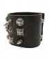CHROME HEARTS (クロムハーツ) レザーブレスレット ブラック サイズ:- SILVER925 × レザー：79800円