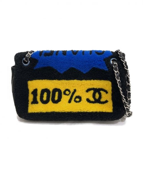 CHANEL（シャネル）CHANEL (シャネル) No5コミックフラップ チェーンショルダーバッグ  ブラック×マルチカラー サイズ:-の古着・服飾アイテム