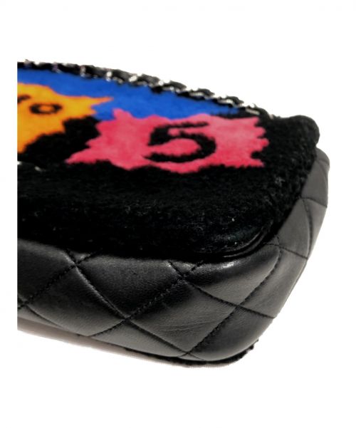 CHANEL（シャネル）CHANEL (シャネル) No5コミックフラップ チェーンショルダーバッグ  ブラック×マルチカラー サイズ:-の古着・服飾アイテム