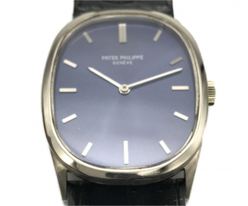 PATEK PHILIPPE（パテックフィリップ）PATEK PHILIPPE (パテックフィリップ) ゴールデンエリプス ブルー ゴールデンエリプス 3546 手巻き リストサイズ14cm～18cm 27×32mm　リダンダイヤルの古着・服飾アイテム