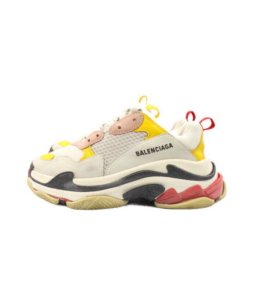 BALENCIAGA（バレンシアガ）BALENCIAGA (バレンシアガ) Triple S ホワイト×グレー×イエロー サイズ:40の古着・服飾アイテム
