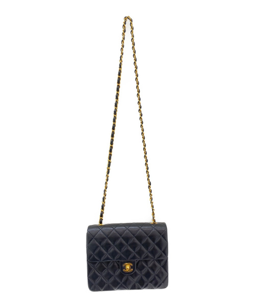 CHANEL（シャネル）CHANEL (シャネル) シングルフラップマトラッセ ブラック サイズ:20の古着・服飾アイテム