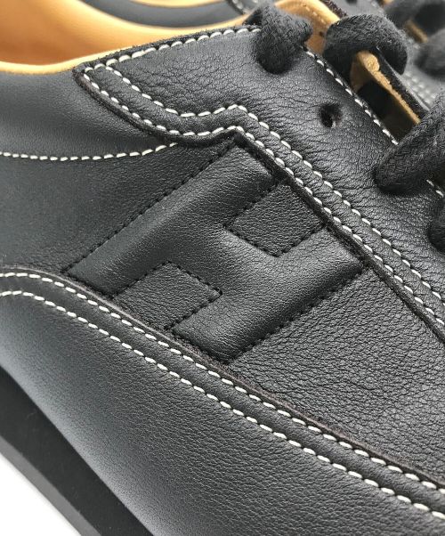 HERMES（エルメス）HERMES (エルメス) クイックレザースニーカー ブラック サイズ:40 1/2の古着・服飾アイテム