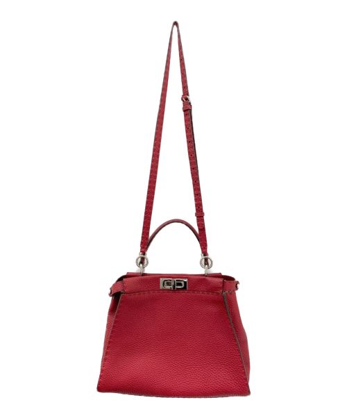 FENDI（フェンディ）FENDI (フェンディ) ピーカブーセレリア レッド サイズ:ミディアムの古着・服飾アイテム