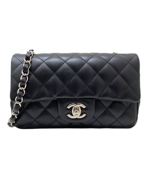 CHANEL（シャネル）CHANEL (シャネル) シングルフラップミニマトラッセ ブラック サイズ:ミニの古着・服飾アイテム