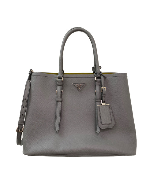 PRADA（プラダ）PRADA (プラダ) SAFFIANO CUIR/ハンドバッグ グレー サイズ:-の古着・服飾アイテム