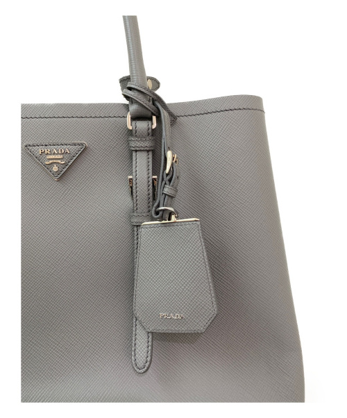 PRADA（プラダ）PRADA (プラダ) SAFFIANO CUIR/ハンドバッグ グレー サイズ:-の古着・服飾アイテム