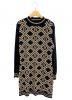 FENDI（フェンディ）の古着「ニットワンピース」｜ブラック×ベージュ
