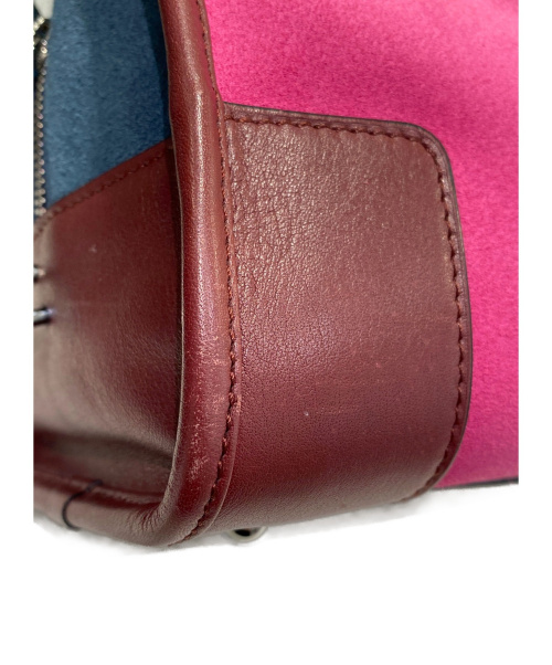 LOEWE（ロエベ）LOEWE (ロエベ) アマソナ28 ボルドー×ピンク サイズ:28の古着・服飾アイテム