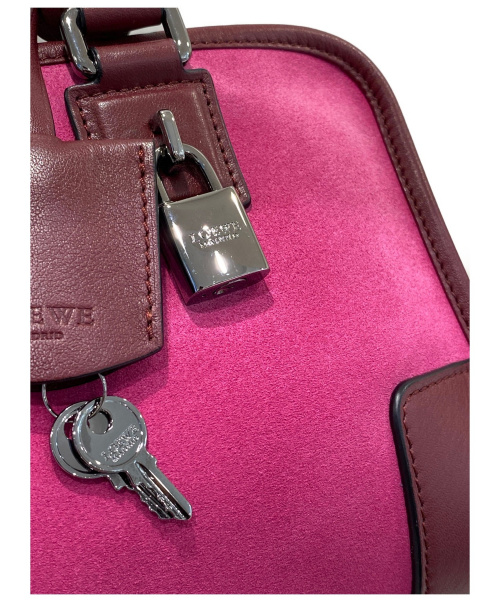 LOEWE（ロエベ）LOEWE (ロエベ) アマソナ28 ボルドー×ピンク サイズ:28の古着・服飾アイテム
