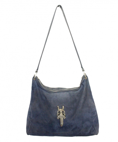 CHROME HEARTS（クロムハーツ）CHROME HEARTS (クロムハーツ) スエードショルダーバッグ ネイビー サイズ:-の古着・服飾アイテム