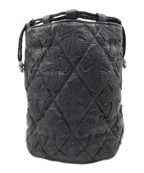 CHROME HEARTS（クロムハーツ）CHROME HEARTS (クロムハーツ) クロスパッチ 巾着 ネイビー サイズ:-の古着・服飾アイテム